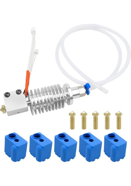 3D Yazıcı Ekstruder Kiti, Silikon Çorap ve 0,4mm Meme ile Uyumlu 3D Yazıcı Hotend Baskı Kafası (Yurt Dışından)