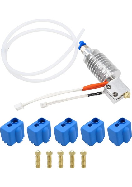 3D Yazıcı Ekstruder Kiti, Silikon Çorap ve 0,4mm Meme ile Uyumlu 3D Yazıcı Hotend Baskı Kafası (Yurt Dışından)