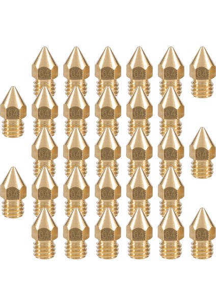 30 Adet Mk8 Nozul 0.4mm 3D Yazıcı Nozulları Ekstruder Baskı Kafası 3D Yazıcı Için -10 (1 Adet Plastik Kutu) (Yurt Dışından)