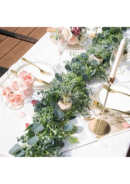 2 Adet Yapay Okaliptüs Yaprakları Garland, 6.5ft Yeşillik Buzlu Asma Düğün Masa Koşucu Mantel Ev Dekor Için (Yurt Dışından) fırsatları