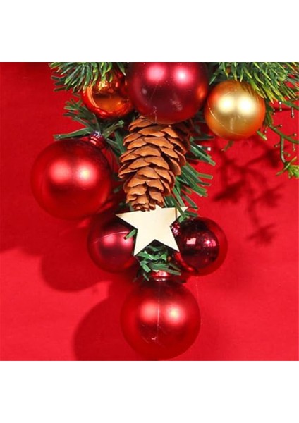 Ön Kapı Için Noel Tardrop ve Çelenk Noel Süslemeleri Süsler Için Kış Noel Merdiven Garland (Yurt Dışından)
