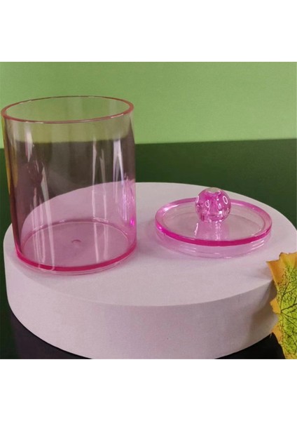 4 Paket Pamuk Topu Tutucu Dağıtıcılar Kavanoz Banyo Kavanozları Kapaklı Pamuklu Çubukla Tuvalet Vanity Organizatör B (Yurt Dışından) modelleri