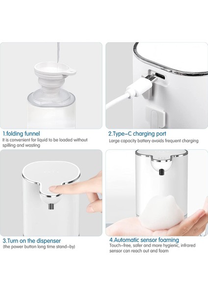 Asılı Otomatik Sabunluk, 400ML Doldurulabilir Otomatik Sabunluk, Mutfak ve Banyo Için (Yurt Dışından)