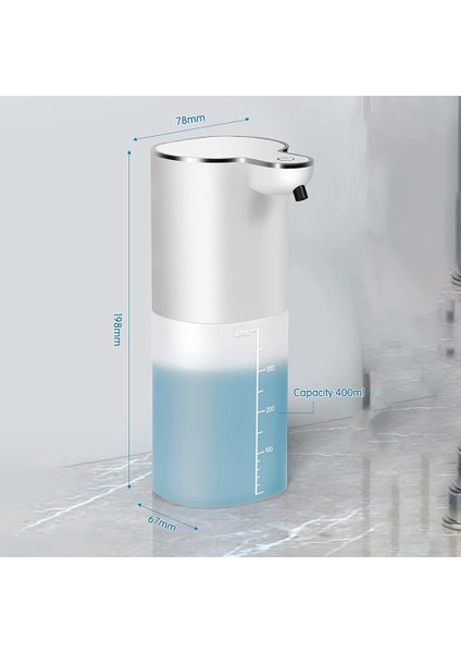 Asılı Otomatik Sabunluk, 400ML Doldurulabilir Otomatik Sabunluk, Mutfak ve Banyo Için (Yurt Dışından)