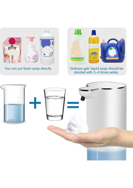 Asılı Otomatik Sabunluk, 400ML Doldurulabilir Otomatik Sabunluk, Mutfak ve Banyo Için (Yurt Dışından)