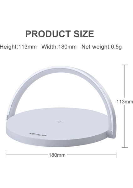 Yuvarlak Dokunmatik Küçük Masa Lambası Çok Fonksiyonlu Kablosuz Şarj Cihazı Cep Telefonu Tutucu Ahşap Tahıl Rengi (Yurt Dışından) fiyatları