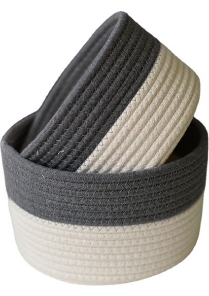 Yuvarlak Çeşitli Eşyalar Depolama Sepeti Çok Fonksiyonlu Gıdalar Aperatifler Depolama Sepeti Halat Dokuma Depolama Sepeti Kozmetik Konteyner (Yurt Dışından)