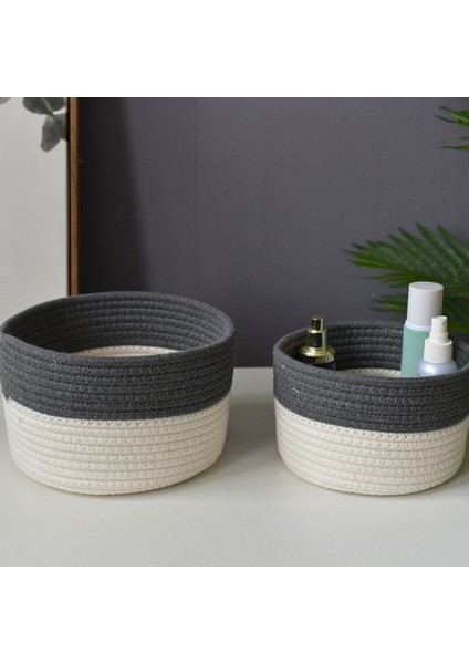 Yuvarlak Çeşitli Eşyalar Depolama Sepeti Çok Fonksiyonlu Gıdalar Aperatifler Depolama Sepeti Halat Dokuma Depolama Sepeti Kozmetik Konteyner (Yurt Dışından) modelleri