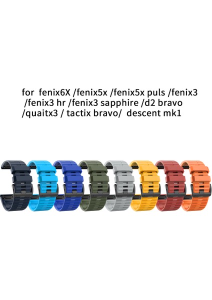 Akıllı Saat Kordonu 6X/FENIX5X/FENIX3 /D2FORERUNNER(26MM Genişlik Kırmızı) (Yurt Dışından)