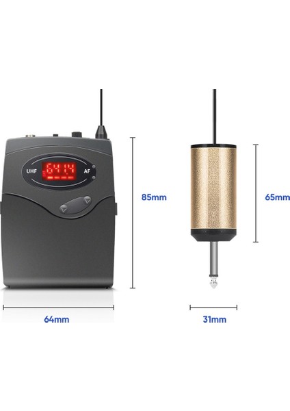 Kablosuz Mikrofon Sistemi, Kulaklıklı ve Yaka Yaka Mikrofonlu Kablosuz Mikrofon Seti Beltpack Verici Alıcı (Yurt Dışından)