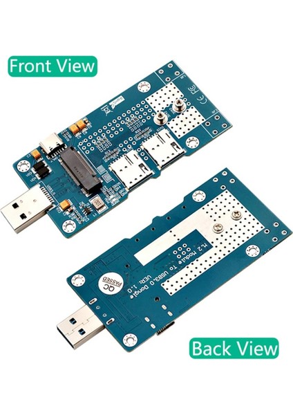 Masaüstü Bilgisayarlara Uygun Çift Nano Destekli 3g/4g/5g/lte Modüllü Ngff(M.2) - USB 3.0 Adaptörü (Yurt Dışından)