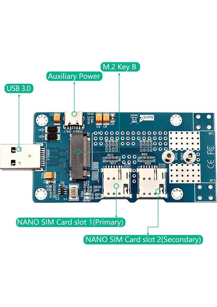 Masaüstü Bilgisayarlara Uygun Çift Nano Destekli 3g/4g/5g/lte Modüllü Ngff(M.2) - USB 3.0 Adaptörü (Yurt Dışından)