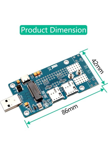 Masaüstü Bilgisayarlara Uygun Çift Nano Destekli 3g/4g/5g/lte Modüllü Ngff(M.2) - USB 3.0 Adaptörü (Yurt Dışından)