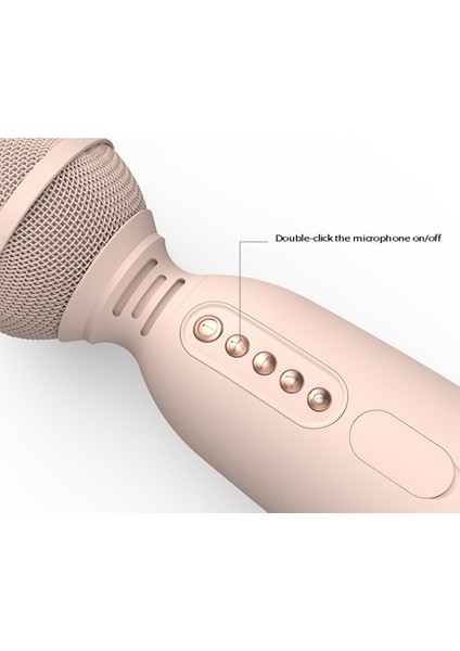 Bluetooth Çocuk El Mikrofonu Hoparlör Mikrofon Cep Telefonu Karaoke Pembe Için Entegre (Yurt Dışından)
