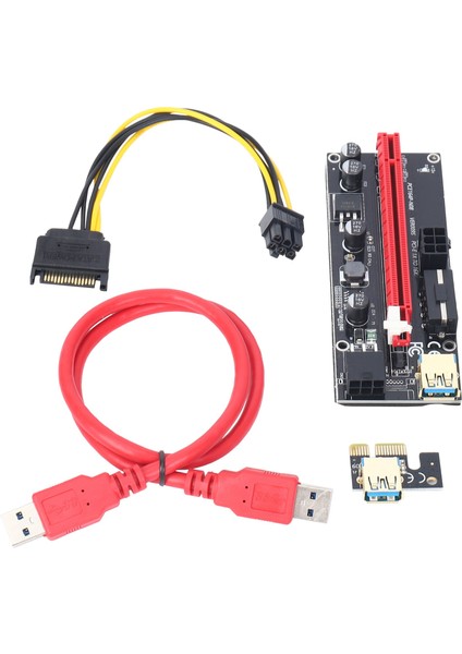 Ver 009S Pcıe Yükseltici 1x - 16X Gpu Madenciliği Için Grafik Uzatma Kartı Yükseltici Kart Genişletici, Pcı Express Adaptörü, 6'lı Paket (Yurt Dışından)