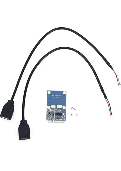 Mini Pcı-E Pcı Express - Çift USB Adaptörü Mpcıe - 5 Pin 2 Bağlantı Noktalı Usb2.0 Dönüştürücü, Tam/yarım Yükseklik Mini Kart Için (Yurt Dışından)