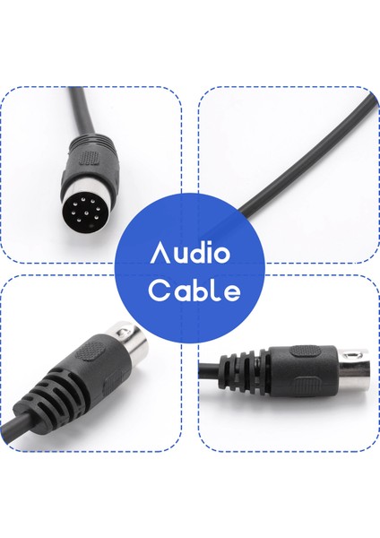 8 Pin Din Erkek - Erkek Hoparlör Ses Kablosu Adaptörü Gözetim Otomotiv Bilgisayarları Televizyon Hassas 5 M (Yurt Dışından) fırsatları