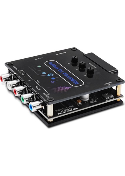 Rgbs VGA Scart'tan Ypbpr'ye Dönüştürücü Oyun Konsolu Renk Farkı Dönüştürücü Ayarlanabilir Renk Parlaklığı (Yurt Dışından)