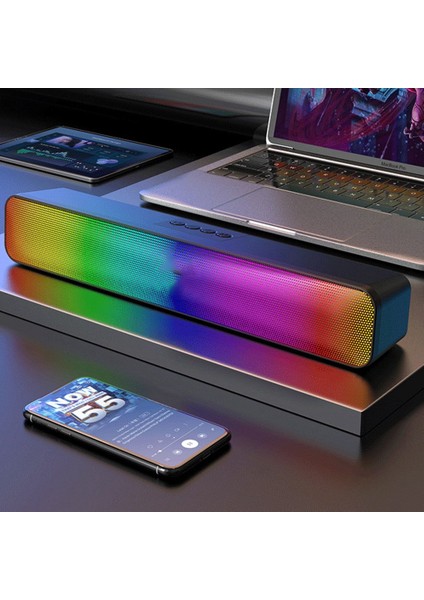 Rgb Bluetooth Hoparlör Renkli Çerçeve Cep Telefonları Bilgisayarlar Tablet Bluetooth Cihazları Için Uygun (Yurt Dışından)