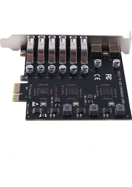 Taşınabilir Masaüstü Usb3.2 Genişletme Kartı 8 Bağlantı Noktalı Sata Adaptör Kartı Pci-E - Usb3.2 Tip C Yükseltici Kart (Yurt Dışından)