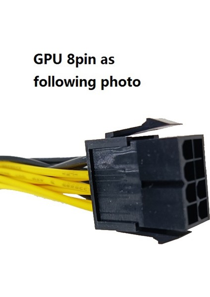 Gpu 8pin To 2X8PIN(6+2) Grafik Kartı Madenci Için Çift Pcı-E Pcıe 8pin Güç Kaynağı Splitter Kablo Kordonu 21 cm (Yurt Dışından)