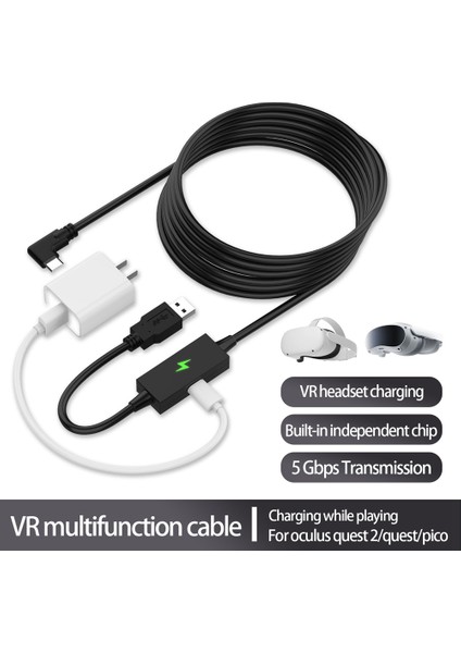 Quest 2/pıco4/neo3/meta Link Için Ac Şarj Bağlantı Noktası ile Çok Fonksiyonlu Akış (Yurt Dışından) fiyatları