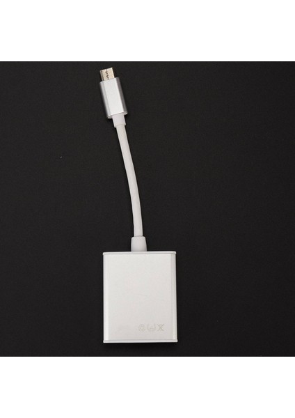 USB C 3.1 Tip C VGA Monitör Projektör Video Kablosu Dönüştürücü Adaptör Hd Gümüş (Yurt Dışından)