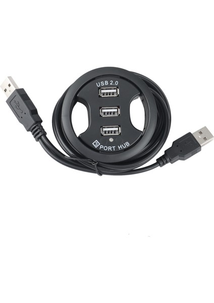 USB Hub USB 2.0 Masaüstü Grommet USB 2.0 Hub Ses Masaya Montaj Adaptörü 3 Bağlantı Noktalı Masaya Montaj Çoklu Bağlantı Noktaları (Yurt Dışından)
