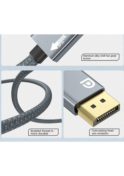 Dp1.4 - Uyumlu 2.1 Hd Kablo 8k 60Hz Adaptör Veri Kablosu Tv Sinyal Kablosu (Yurt Dışından) modelleri