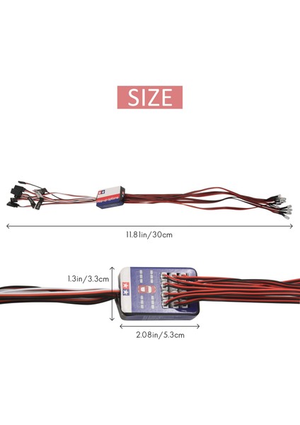 12 LED Aydınlatma Kiti Direksiyon Fren Simülasyon Flaş Işığı 1/10 Ölçekli Modeller Için Rc Araba Yokomo Eksenel (Yurt Dışından)