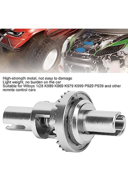 Weili Için 1/28 284161 284010 284131 Uzaktan Kumanda Araba Aksesuarları Metal Yükseltme Ön ve Arka Diferansiyel (Yurt Dışından) fırsatları