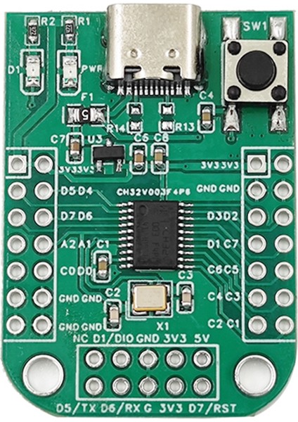 Linke CH32V003F4P6 Mcu Qingke RISC-V2A 1-Wire Sdı Sistemi Ana Frekansı 48MHZ Wch ile CH32V003 Geliştirme Kartı (Yurt Dışından)