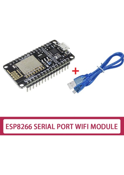 ESP8266 CP2102 Geliştirme Kartı + USB Kablosu ESP-12E Mcu ESP8266 Nodecu Lua V3 Nesnelerin Interneti Wıfı Geliştirme Kartı (Yurt Dışından)