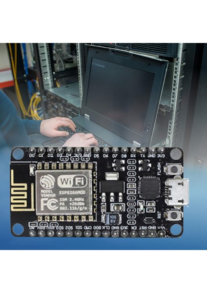 ESP8266 CP2102 Geliştirme Kartı + USB Kablosu ESP-12E Mcu ESP8266 Nodecu Lua V3 Nesnelerin Interneti Wıfı Geliştirme Kartı (Yurt Dışından)