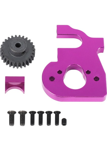 Rc Araba Motor Montajı Tutucu Motor Dişli ile 144001 124019 124018 Rc Yedek Parça Yükseltme Aksesuarları, Mor (Yurt Dışından)