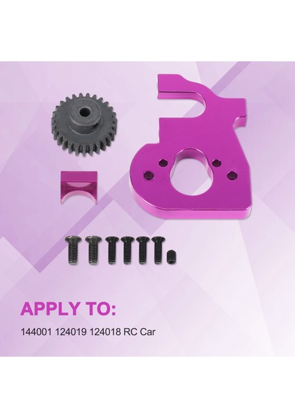 Rc Araba Motor Montajı Tutucu Motor Dişli ile 144001 124019 124018 Rc Yedek Parça Yükseltme Aksesuarları, Mor (Yurt Dışından) fırsatları