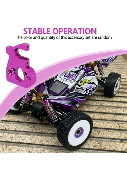 Rc Araba Motor Montajı Tutucu Motor Dişli ile 144001 124019 124018 Rc Yedek Parça Yükseltme Aksesuarları, Mor (Yurt Dışından) indirimleri