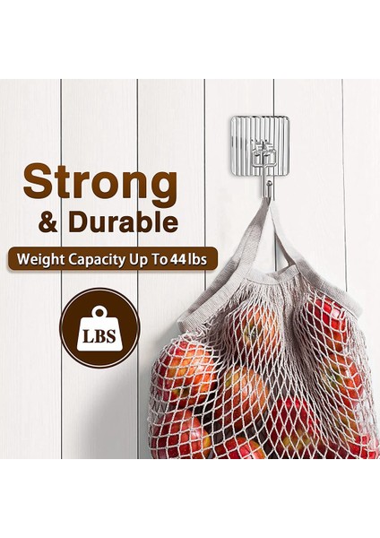 Ağır Hizmet Tipi 44LB (Max) Duvar Kancalarını Asmak Için Akrilik Yapışkan Yapışkanlı Kancalar Banyo, Mutfak Için Su Geçirmez 20 Paket (Yurt Dışından)