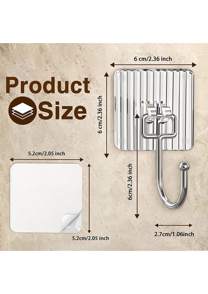 Ağır Hizmet Tipi 44LB (Max) Duvar Kancalarını Asmak Için Akrilik Yapışkan Yapışkanlı Kancalar Banyo, Mutfak Için Su Geçirmez 20 Paket (Yurt Dışından)