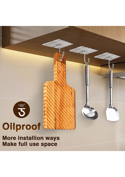Ağır Hizmet Tipi 44LB (Max) Duvar Kancalarını Asmak Için Akrilik Yapışkan Yapışkanlı Kancalar Banyo, Mutfak Için Su Geçirmez 20 Paket (Yurt Dışından)