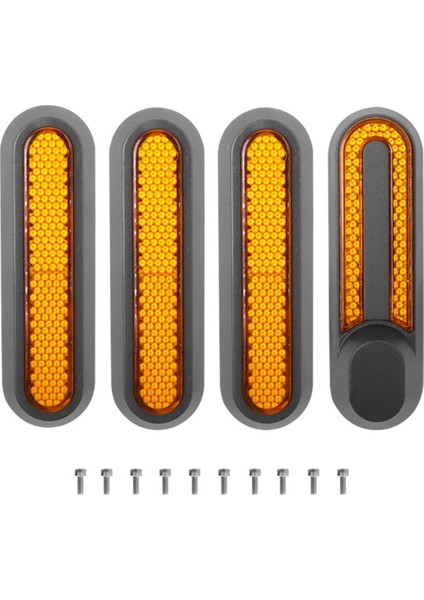 Yansıtıcı Koruma Kabuğu Için Xiaomi Mi Elektrikli Scooter M365/PRO/1S/ESSENTIAL Scooter Arka Arka Tekerlek Göbeği Kapağı Amber (Yurt Dışından)