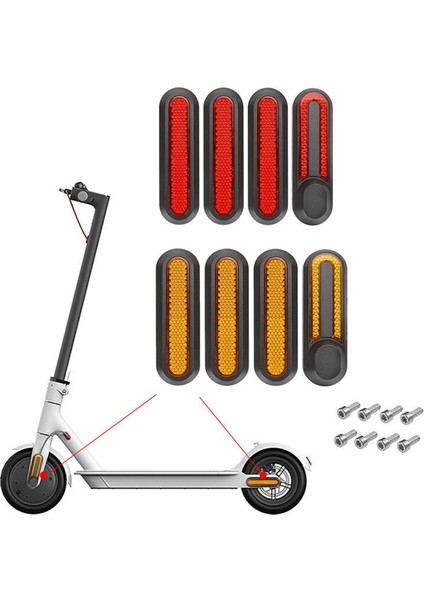 Yansıtıcı Koruma Kabuğu Için Xiaomi Mi Elektrikli Scooter M365/PRO/1S/ESSENTIAL Scooter Arka Arka Tekerlek Göbeği Kapağı Amber (Yurt Dışından) modelleri