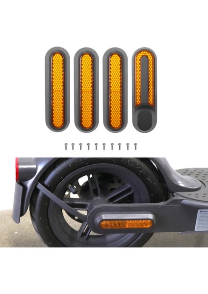 Yansıtıcı Koruma Kabuğu Için Xiaomi Mi Elektrikli Scooter M365/PRO/1S/ESSENTIAL Scooter Arka Arka Tekerlek Göbeği Kapağı Amber (Yurt Dışından) fırsatları
