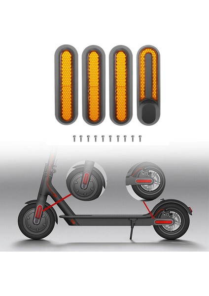 Yansıtıcı Koruma Kabuğu Için Xiaomi Mi Elektrikli Scooter M365/PRO/1S/ESSENTIAL Scooter Arka Arka Tekerlek Göbeği Kapağı Amber (Yurt Dışından) indirimleri