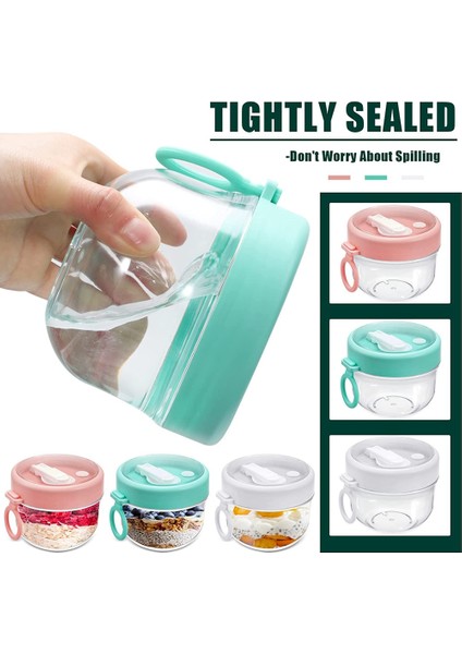 Kapaklı ve Kaşıklı Gecelik Yulaf Kapları, 20 Oz Yoğurt Kavanozları Sızdırmaz Yulaf Kavanozları Yulaf Ezmesi Salata Kavanozları, 6 Adet (Yurt Dışından) fiyatları