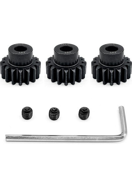 Uzaktan Kumanda Araba Dişlisi M1.5 Modülü 8.0 Iç Delik Krom Çelik 11-30T Motor Dişlisi 3 Takım M5 Makine Ölçer Dahil, 16T (Yurt Dışından)