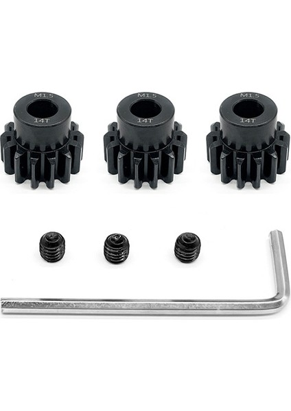 Uzaktan Kumanda Araba Dişlisi M1.5 Modülü 8.0 Iç Delik Krom Çelik 11-30T Motor Dişlisi 3 Takım M5 Makine Ölçer Dahil, 16T (Yurt Dışından)