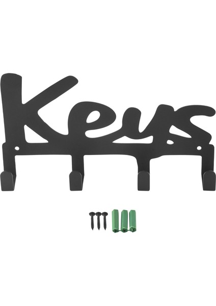 Duvara Monte Anahtarlık 4 Kanca, Vida ve Ham Tapalar Dahil, Dökme Demir "anahtarlar" (Yurt Dışından)