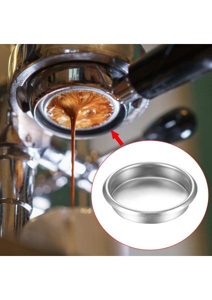 Kahve Makinesi Temizleme Seti, 4 Parça Kaşıklı Kahve Makinesi Fırçası ve 1 Adet 58 mm Paslanmaz Çelik Arkadan Yıkamalı Metal Espresso Makinesi Için Kör Filtre (Yurt Dışından) indirimleri