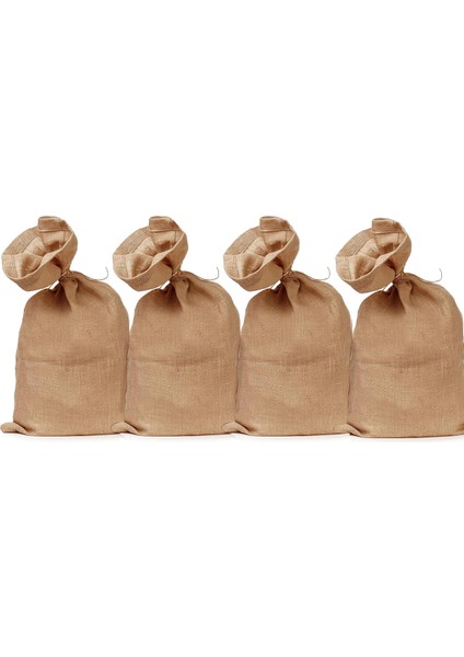 4 Adet Ağır Hizmet Çuval Bezi Çanta, 40X24 Inç Kalınlaşmak Patates Saklama Torbaları 32.8ft Halatlar, Yeniden Kullanılabilir Patates Çantaları (Yurt Dışından)